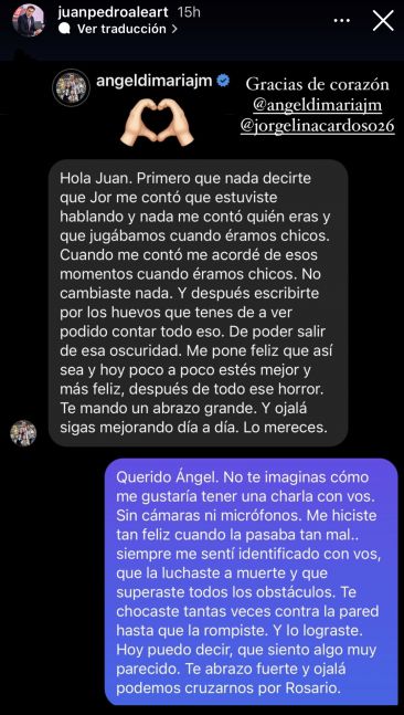 El gesto de Ángel Di María con el periodista rosarino víctima de abuso y la historia que los une