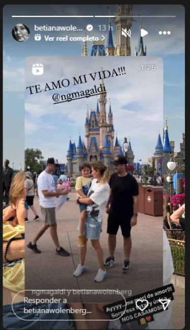 Nicolás Magaldi sorprendió a su novia y le propuso casamiento en Disney