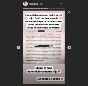 More Rial no podrá mostrar a su hijo en las redes sociales