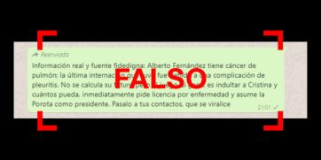 Basado en una fake news, edil macrista habló de una falsa enfermedad de Alberto Fernández