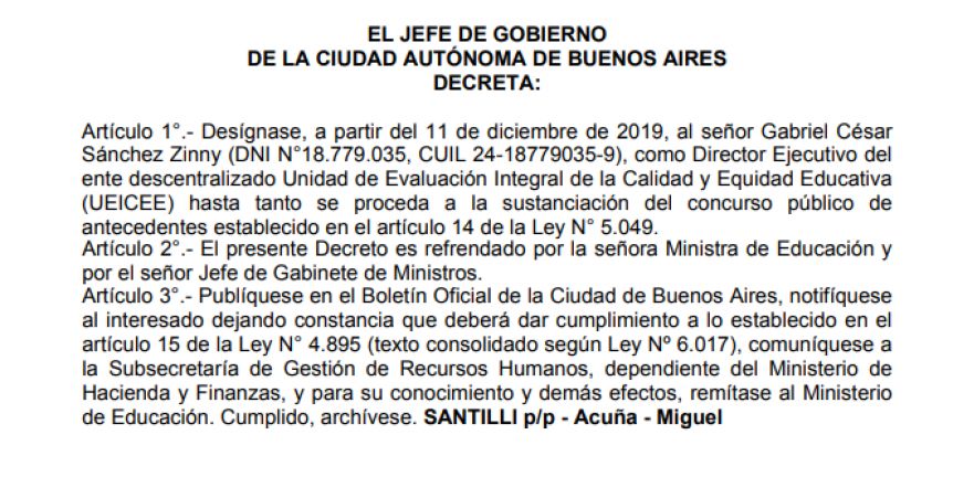 Exministro de Vidal, oficializado en el refugio político de Larreta