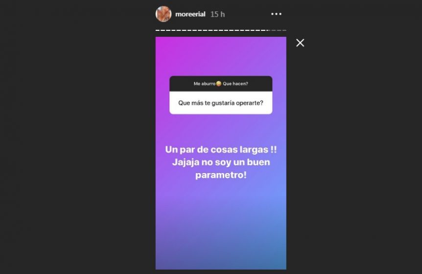 More Rial se operó las lolas y mostró el resultado en redes