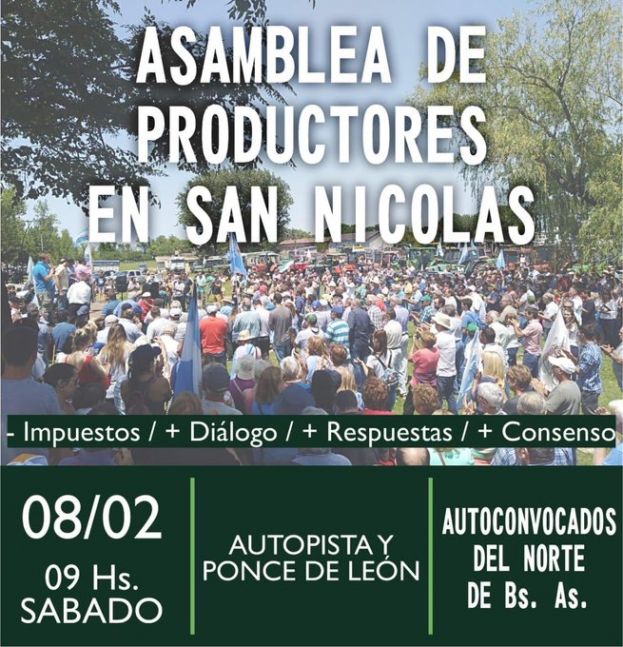 Con apoyo de Carbap, suma adhesiones el tractorazo del campo en San Nicolás