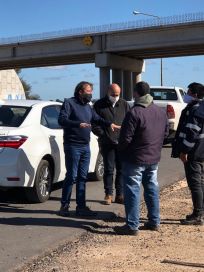 Funcionarios de Vialidad recorrieron la autopista Luján-Junín
