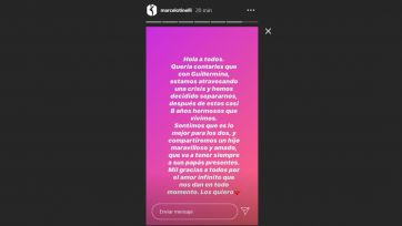 Marcelo Tinelli anunció su separación de Guillermina Valdés