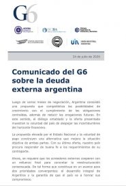 Fuerte respaldo a la oferta argentina: el G6 pidió a los acreedores 