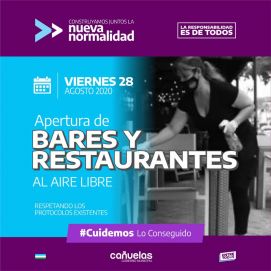 Fase 3 recargada: en municipio de la Tercera abren bares y restaurantes