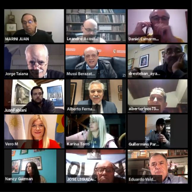 El Presidente sorprendió a los intendentes en una videoconferencia