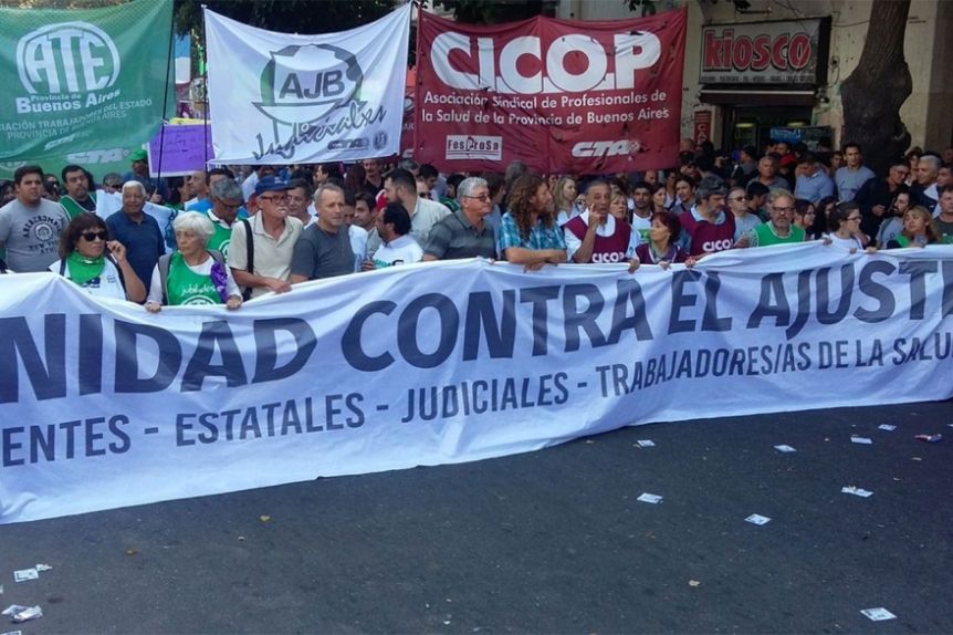 Médicos, judiciales, docentes y estatales se unieron para pedir apertura de paritarias