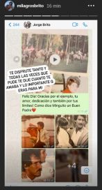 Milagros Brito recordó a su padre con emotivas palabras y fotografías