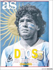 La partida de Maradona fue noticia en los principales medios del mundo