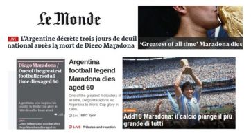 La partida de Maradona fue noticia en los principales medios del mundo