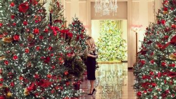 Melania Trump presentó la decoración navideña  que eligió para la Casa Blanca