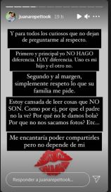 Juana Repetto le respondió a quienes cuestionaron su relación con la hija de su marido