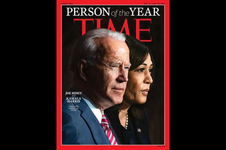 La revista Time eligió a Joe Biden y Kamala Harris como personas del año