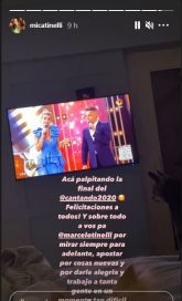 Micaela Tinelli le dedicó un emotivo mensaje a su padre en la final del Cantando