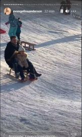 Evangelina Anderson y los Demichelis disfrutaron de la nieve en Alemania