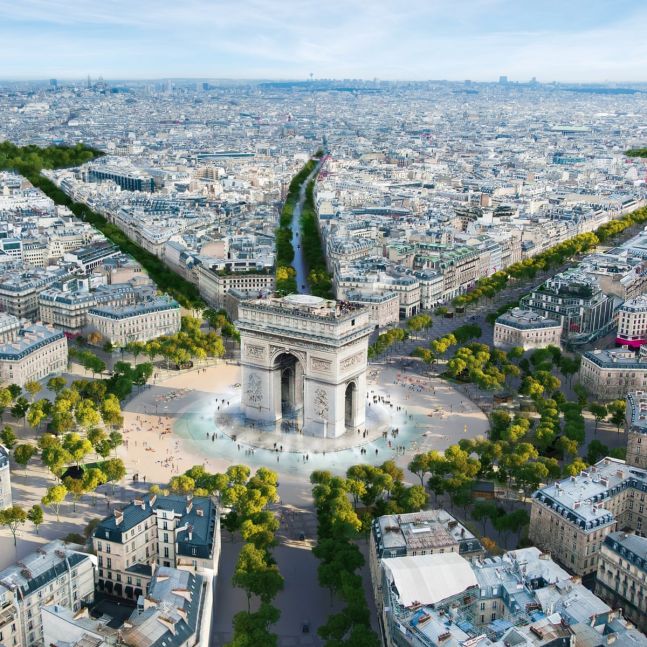 Reducirán el tráfico en Champs-Élysées para convertirlo en una pintoresca zona verde