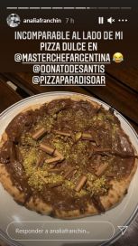 Analía Franchín compartió las imágenes de la cena de los ex Masterchef con Donato de Santis