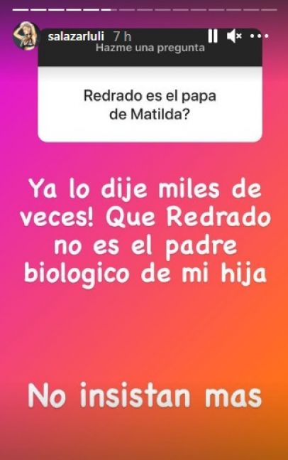 La respuesta de Luciana Salazar cuando le consultaron si Redrado era el padre de su hija