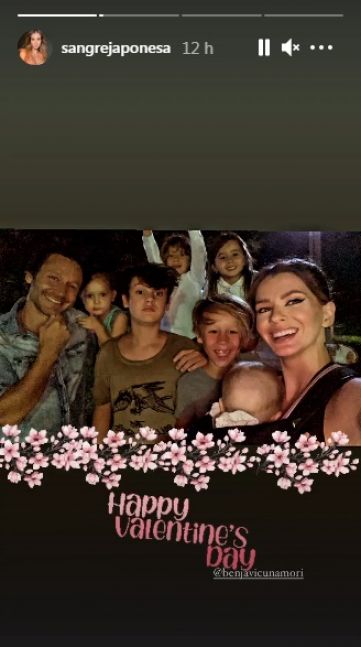 La China Suárez posteó una foto familiar con los hijos de Pampita
