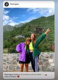 Flor Vigna compartió junto a su mamá, un momento inolvidable en el Uritorco