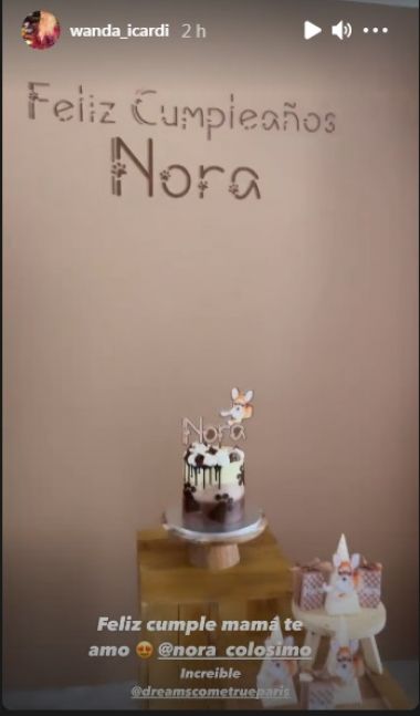 Wanda Nara sorprendió a su mamá en el día de su cumpleaños