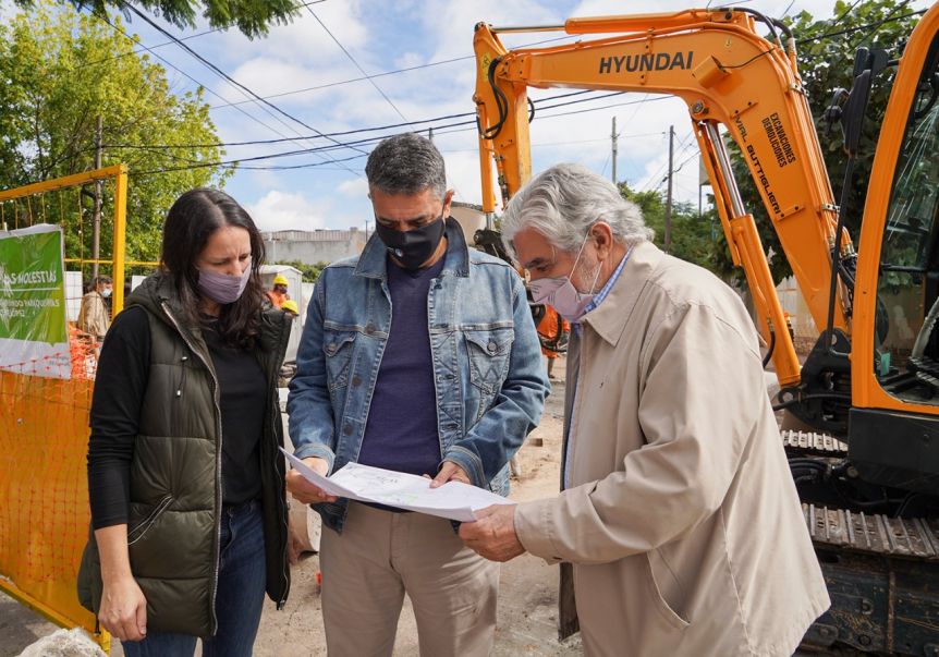 Macri recorrió obras hidráulicas en Florida Oeste