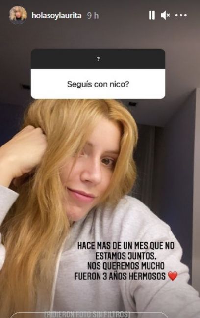 Laurita Fernández contó que se separó de Nico Cabré