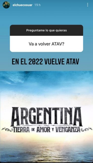 Adrián Suar anunció la vuelta de “Argentina tierra de amor y venganza”