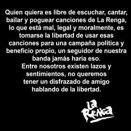 La banda La renga emitió un fuerte comunicado contra Javier Milei