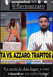 La reacción de Pampita luego de que Flavio Azzaro la tildara de cornuda