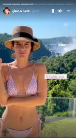 La emoción de Nico Vázquez y Gime Accardi en sus vacaciones por las Cataratas