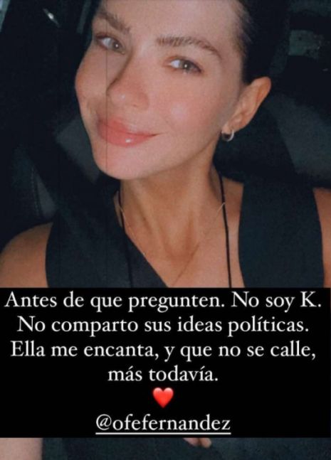 La China Suárez bancó a Ofelia Fernández y aclaró: No soy K