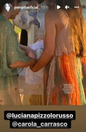 Pampita compartió imágenes del bautismo de su hija Ana