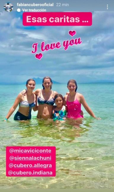 Las vacaciones de Mica Viciconte con las hijas de Fabián Cubero en Brasil