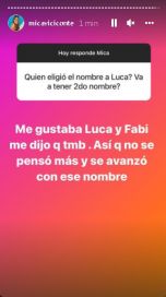 Mica Viciconte lució su panza y contó cuándo tiene fecha para dar a luz a Luca