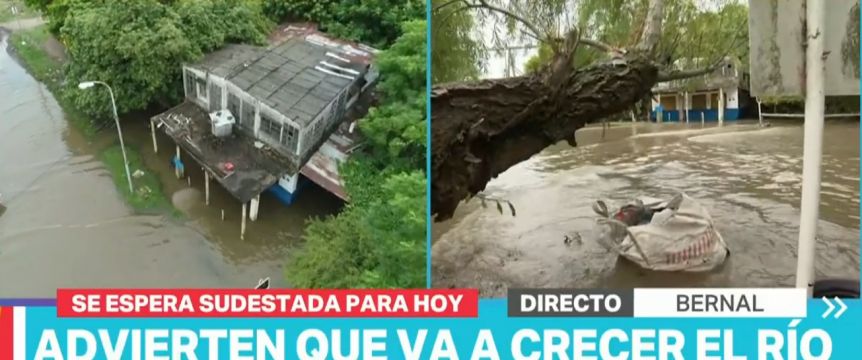 Sudestada: alerta por crecida del Río de La Plata y fuertes vientos