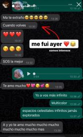 Jimena Barón mostró el tierno chat de Whatsapp con su hijo Momo