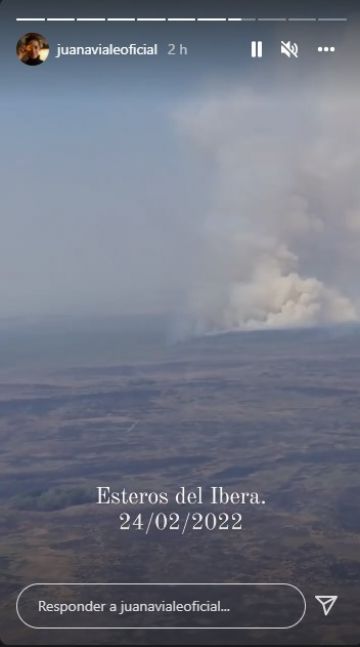 Juana Viale visitó las zonas afectadas por los incendios en Corrientes