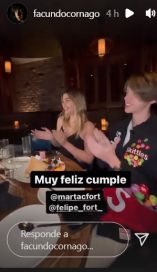 Marta y Felipe Fort celebraron sus 18 en Los Ángeles