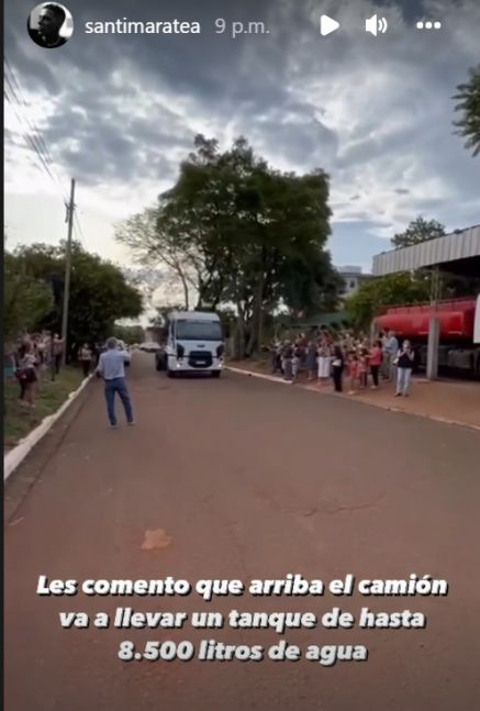 Santiago Maratea envió las primeras donaciones para los bomberos de Corrientes