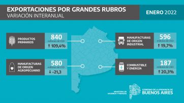 En enero, las exportaciones bonaerenses superaron los dos mil millones de dólares