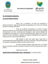 Renunció un funcionario municipal bonaerense tras la detención de su hija policía