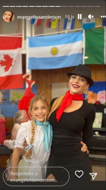 Evangelina Anderson representó a Argentina en el colegio de su hija y causó revuelo en Alemania