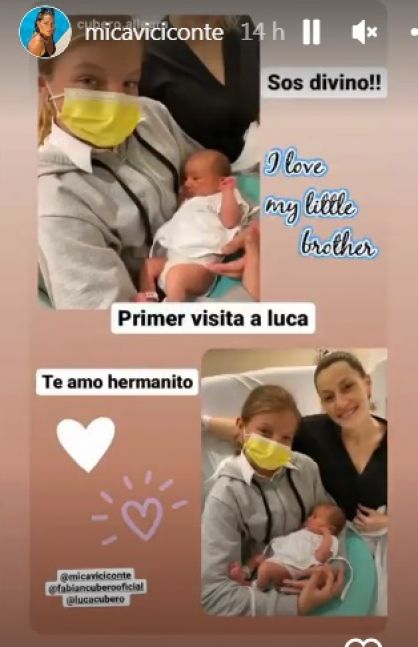 La reacción de las hijas de Fabián Cubero al conocer a su hermanito Luca
