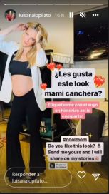 Luisana Lopilato posó con un look muy canchero y mostró cómo crece su pancita