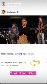 El mensaje de amor de Rodrigo De Paul a Tini Stoessel