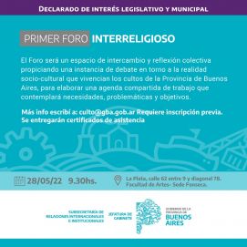 Todo preparado para el primer Foro Interreligioso de la Provincia