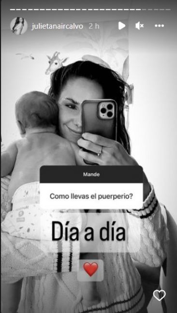 Julieta Nair Calvo reflexionó sobre el cambio de su cuerpo tras dar a luz a su bebé